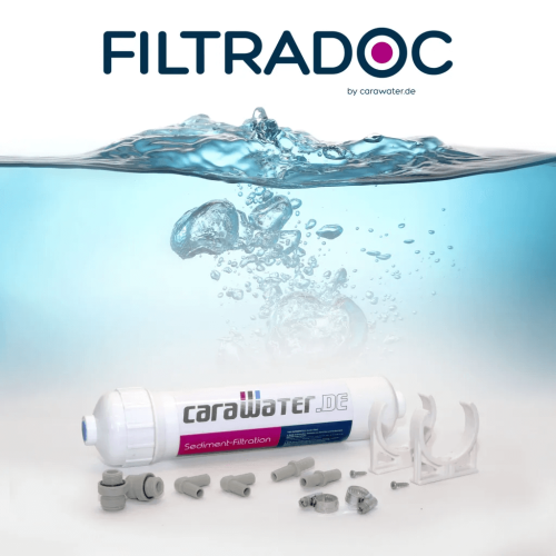 FILTRADOC S Komplettpaket 3-Stufen Wasserfilter – bis 12.000 L für Küche, Bad, Wohnmobil & Boot