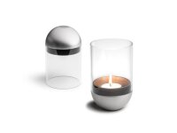 GRAVITY CANDLE Windlicht silber