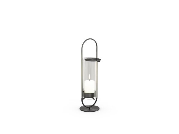 OVAL CANDLE 35 Kerzenhalter schwarz gebürstet