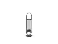 OVAL CANDLE 35 Kerzenhalter schwarz gebürstet