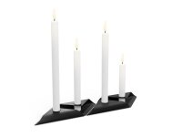 SQUARE CANDLE Kerzenhalter-Set schwarz