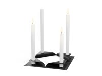 SQUARE CANDLE Kerzenhalter-Set schwarz
