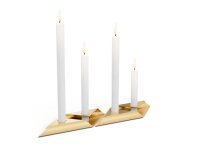 SQUARE CANDLE Kerzenhalter-Set gold