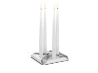 SQUARE CANDLE Kerzenhalter-Set silber