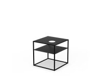 FIRE FRAME Lounge-Tisch mit SPIN air 1200 Einbau all black