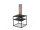 FIRE FRAME Lounge-Tisch mit SPIN air 1200 Einbau all black