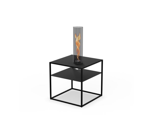 FIRE FRAME Lounge-Tisch mit SPIN air 900 Einbau all black