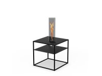 FIRE FRAME Lounge-Tisch mit SPIN air 900 Einbau all black