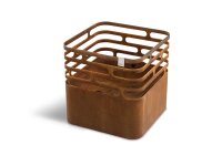 CUBE Feuerkorb Cortenstahl