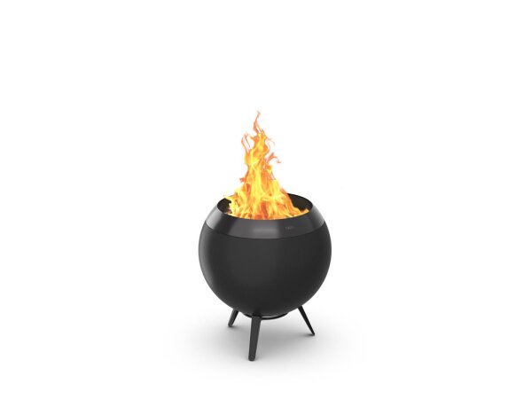 MOON 45 Feuerkorb mit niedrigem Fuß all black