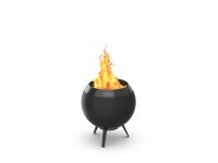 MOON 45 Feuerkorb mit niedrigem Fuß all black