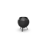 MOON 45 Feuerkorb mit niedrigem Fuß all black