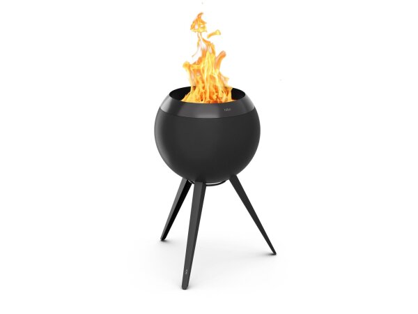 MOON 45 Feuerkorb mit hohem Fuß all black