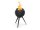 MOON 45 Feuerkorb mit hohem Fuß all black